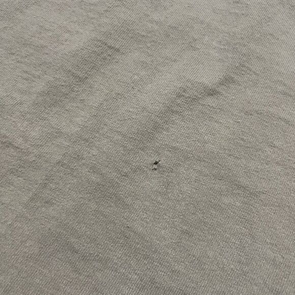 Carhartt Men Shirt 2XL Tan Original Fit Crew Neck Pocket Work Wear - TINY HOLE - Picture 4 of 6